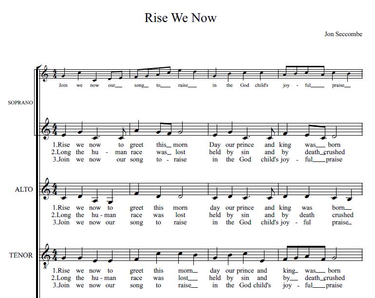 Rise We Now Sheet Music